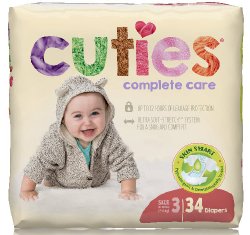 CutiesÂ® Complete Care Diaper, Size 3, 34 per Package