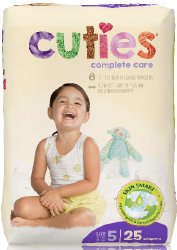 CutiesÂ® Complete Care Diaper, Size 5, 25 per Package