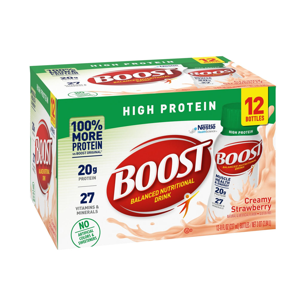 BoostÂ® High Protein Strawberry Oral Supplement, 8 oz. Bottle