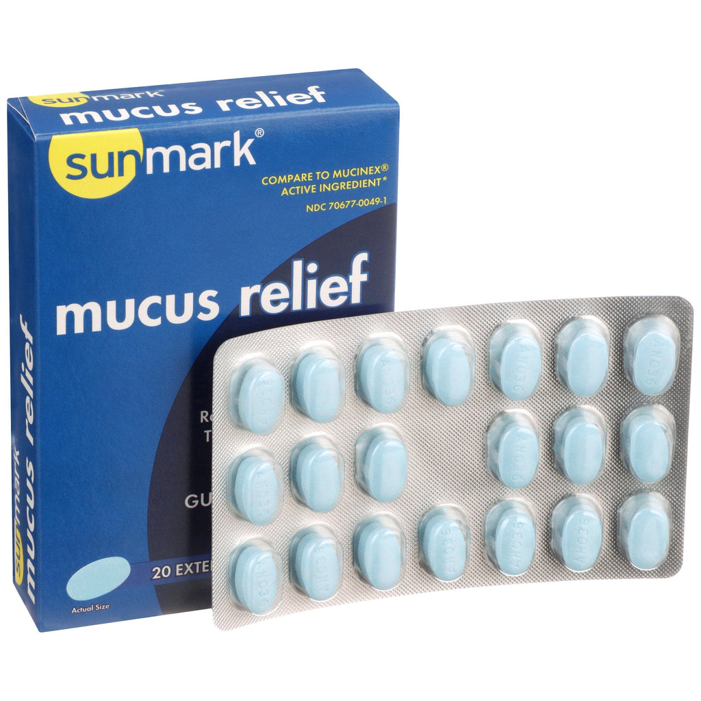 sunmarkÂ¨ mucus E.R.Âª Guaifenesin Cold and Cough Relief