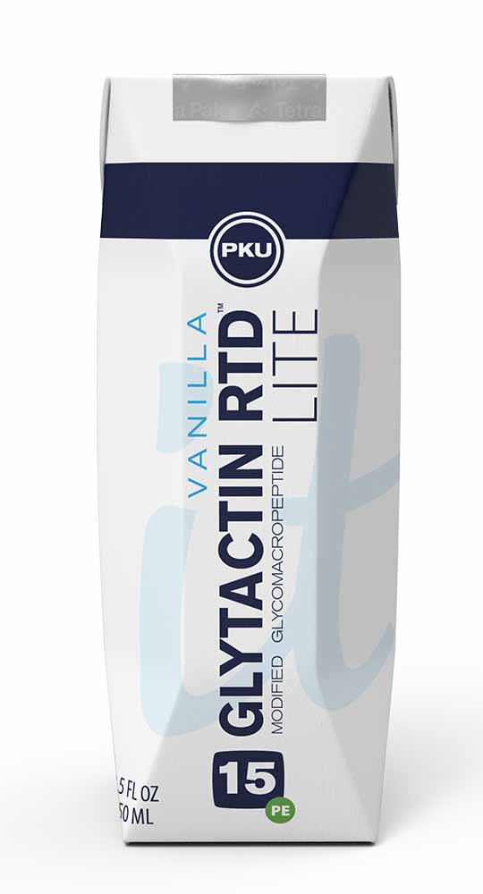 Glytactin RTD Lite Unflavored PKU Oral Supplement, 8.5 oz. Carton
