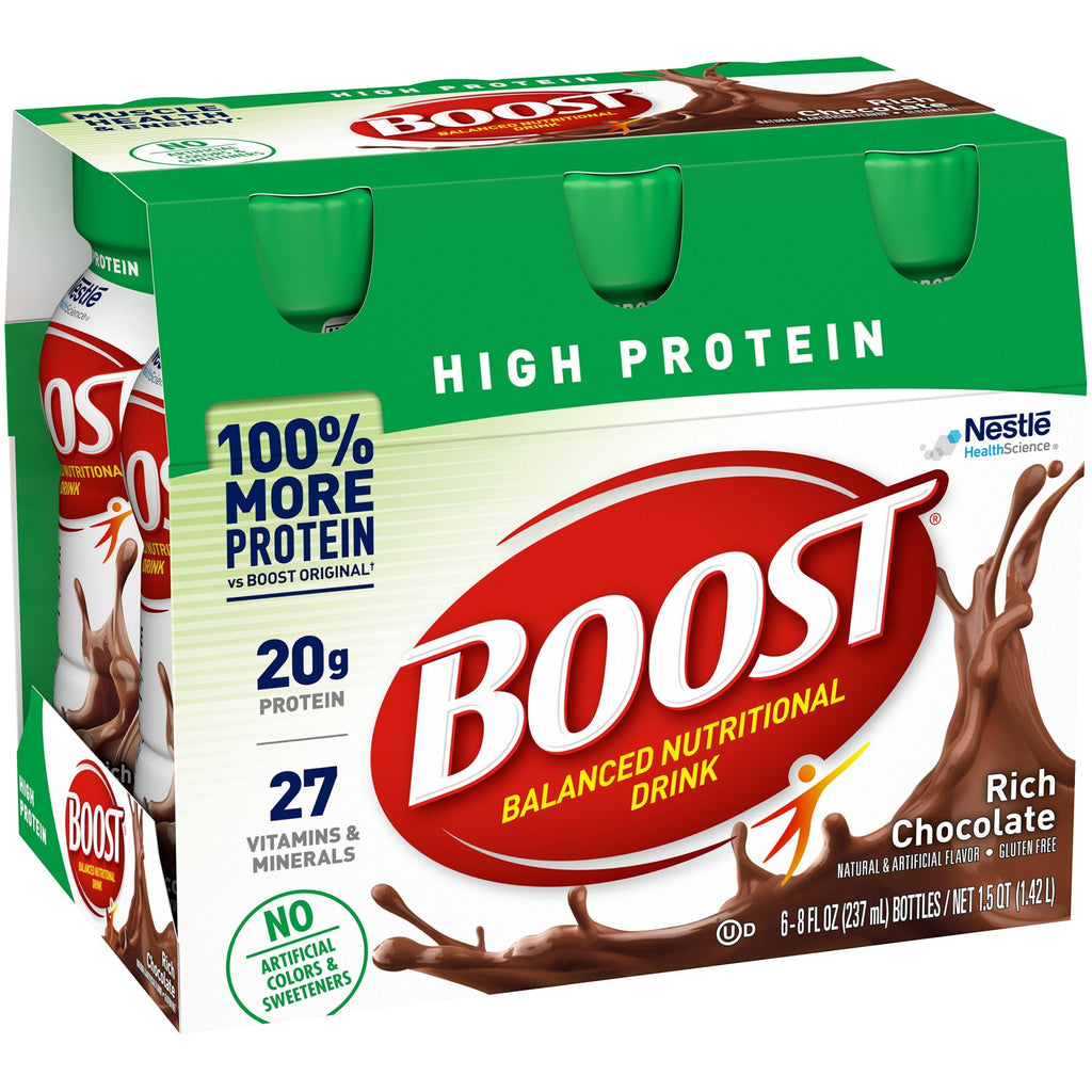 BoostÂ® High Protein Chocolate Oral Supplement, 8 oz. Bottle