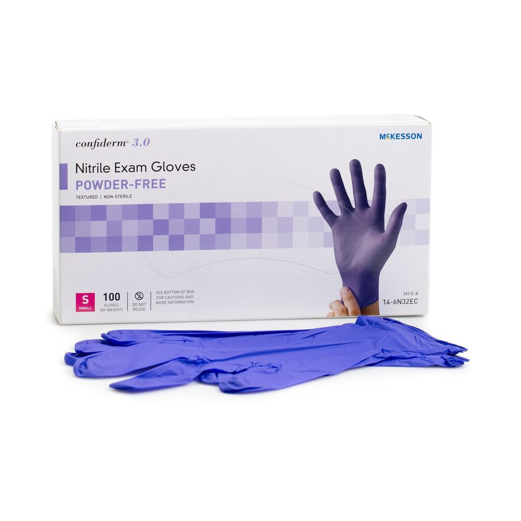 McKesson ConfidermÂ® 3.0 Nitrile Exam Glove, Small, Blue
