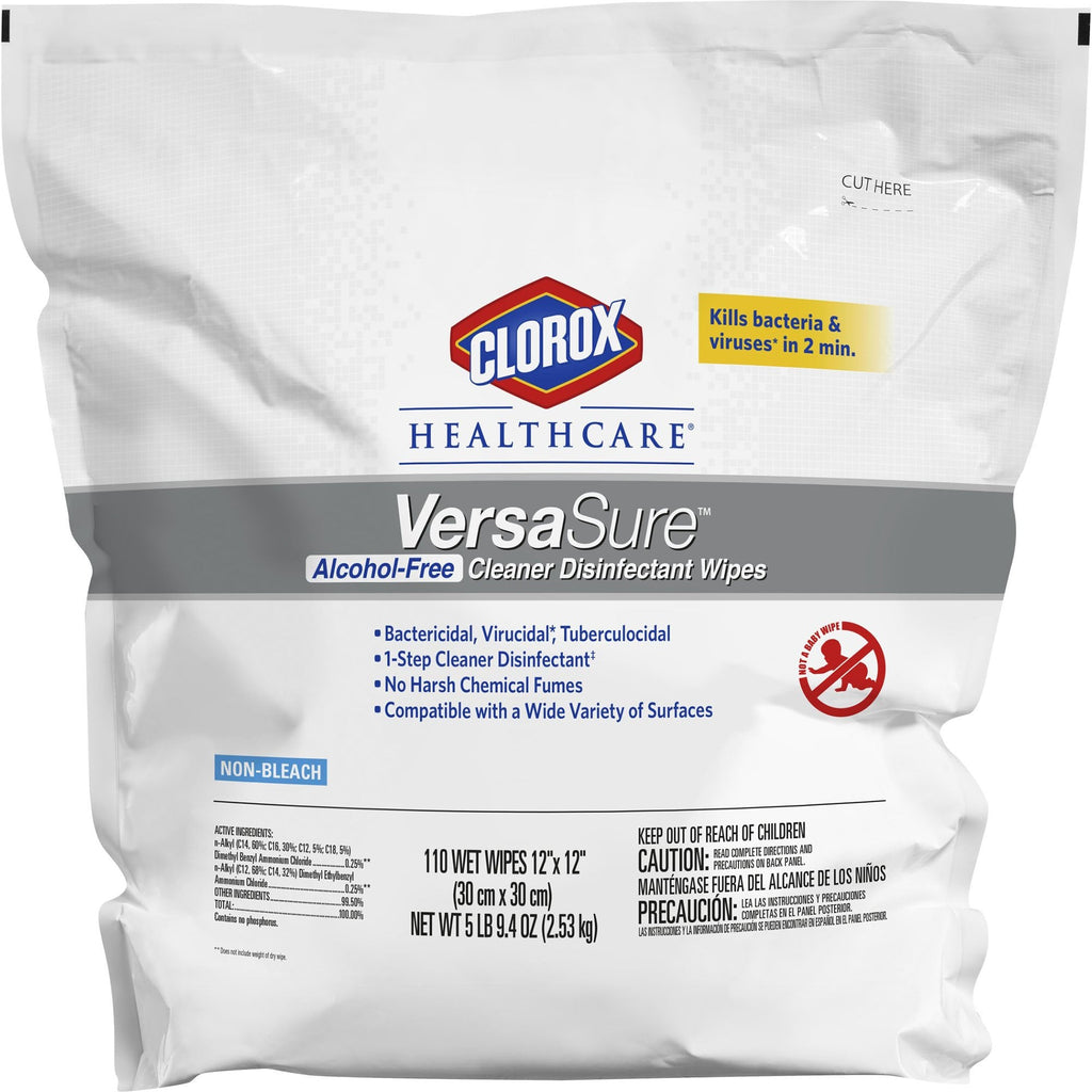 Clorox HealthcareÂ® VersaSureÂ® Cleaner Disinfectant Wipes, Refill Pouch