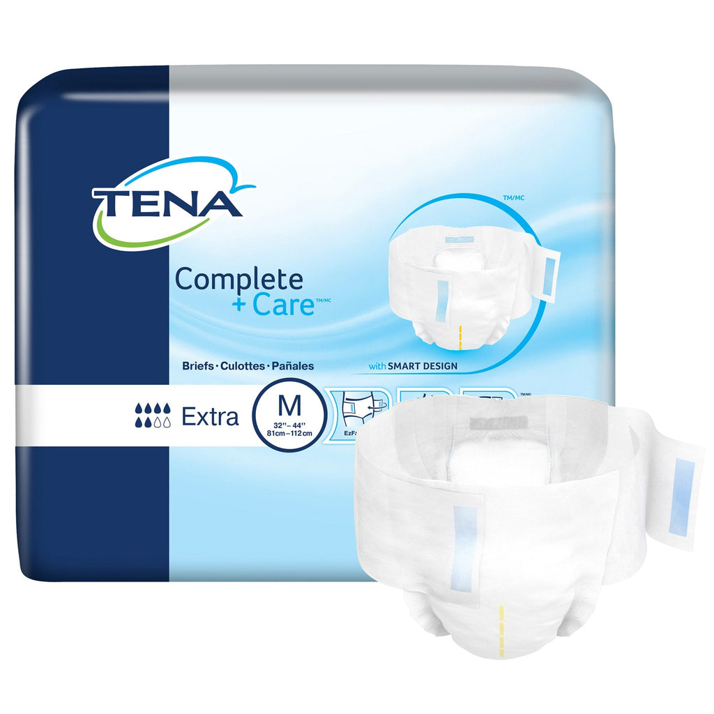 TenaÂ® Complete +Careâ„¢ Extra Incontinence Brief, Medium