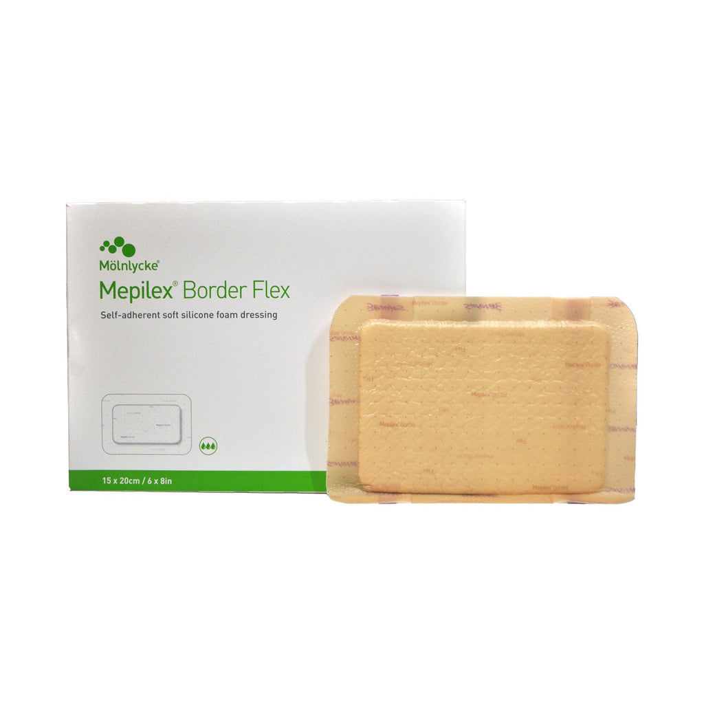 MepilexÂ® Border Flex Adhesive with Border Foam Dressing, 6 x 8 Inch