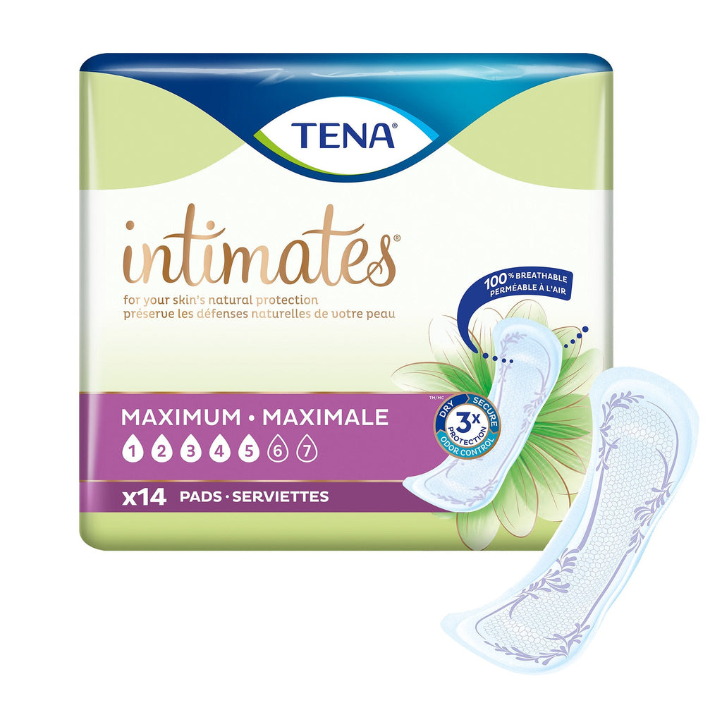 TenaÂ® Intimatesâ„¢ Maximum Bladder Control Pad, 6 x 14 Inch