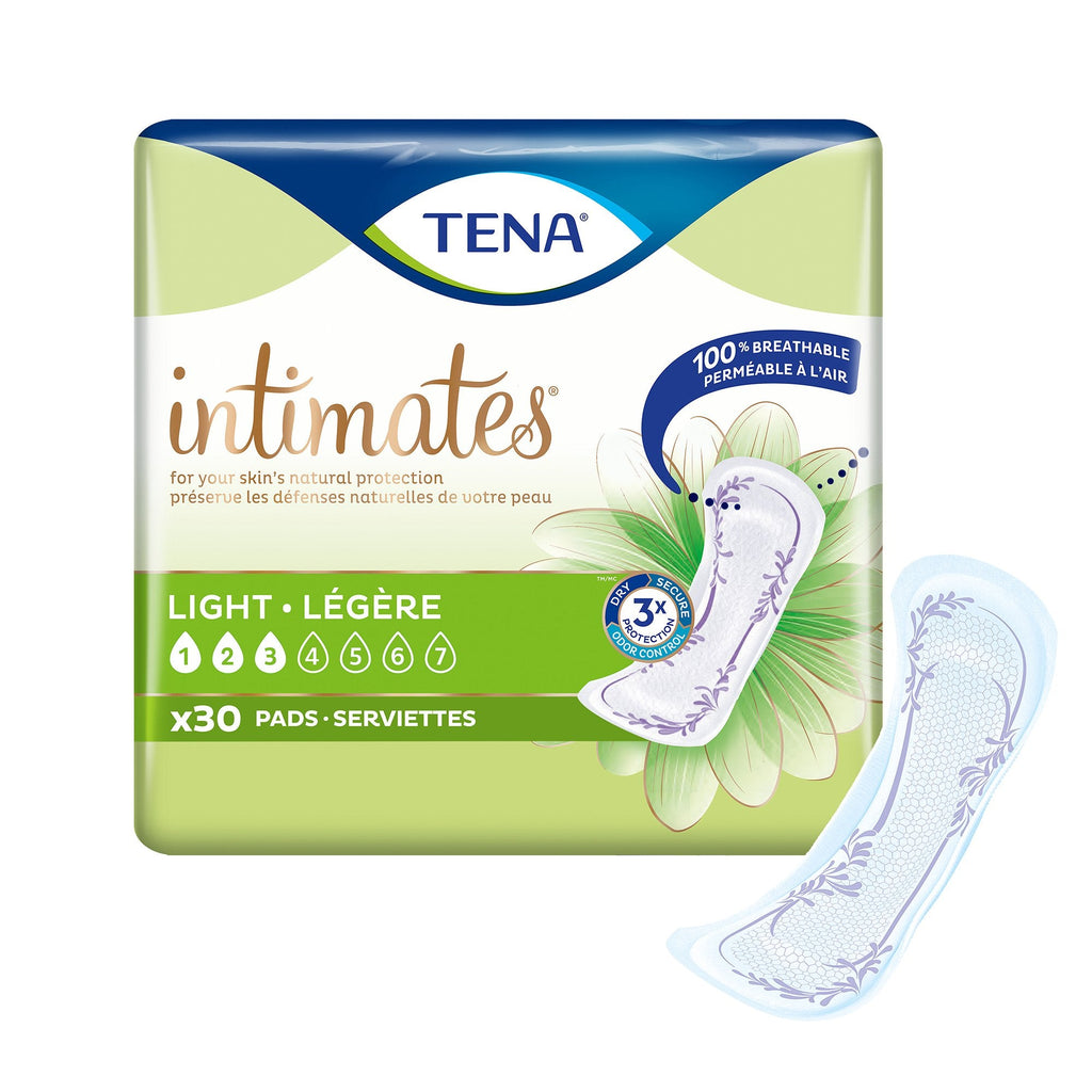 TenaÂ® Intimatesâ„¢ Ultra Thin Light Pads Regular Bladder Control Pad, 9-Inch Length