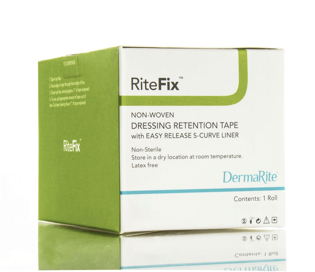RiteFixÂª Nonwoven Dressing Retention Tape, 3 Inch x 11 Yard, White