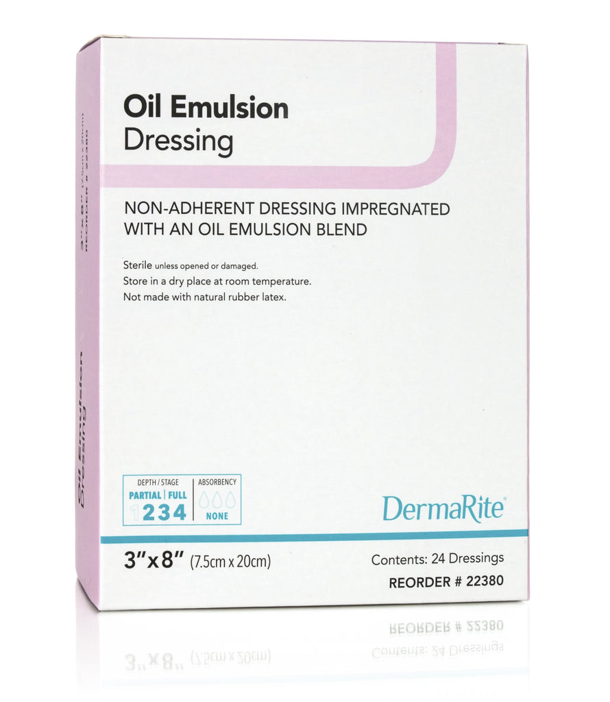 DermaRiteÂ¨ Oil Emulsion Impregnated Dressing, 3 x 8 Inch