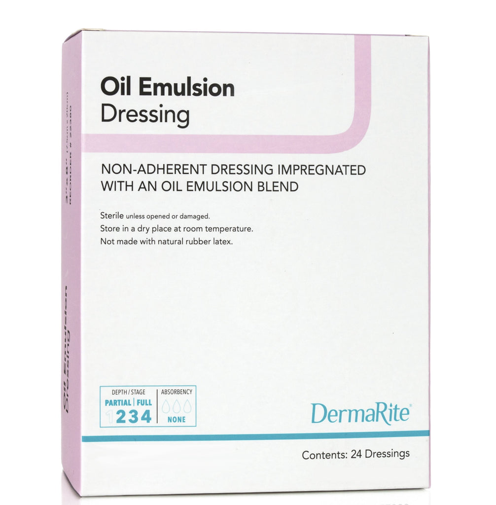 DermaRiteÂ® Oil Emulsion Impregnated Dressing, 3 x 3 Inch