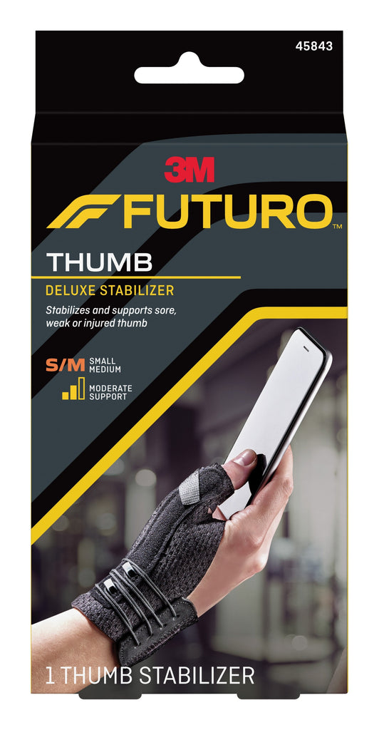 Thumb Stabilizer 3M™ Futuro™ Deluxe Adult Small / Medium Lacing System Left or Right Hand Black