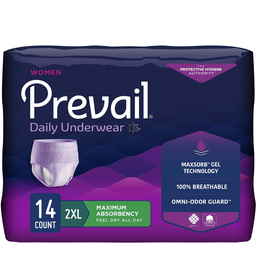 PrevailÂ® for Women Daily Absorbent Underwear, 2X-Large