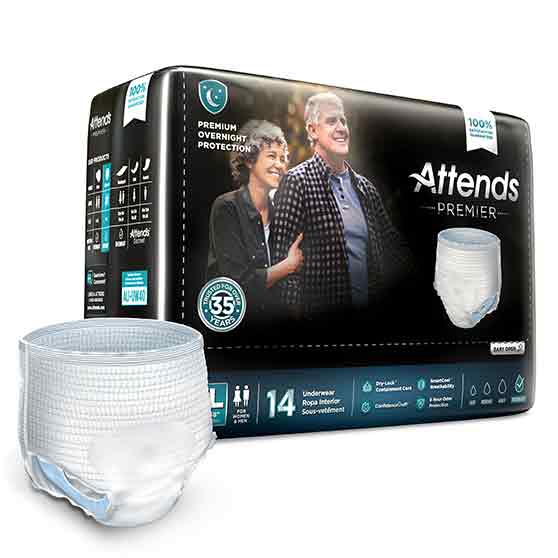 AttendsÂ® Premier Underwear, X-Large