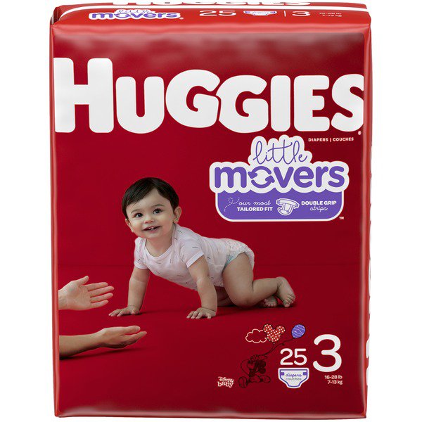 HuggiesÂ® Little MoversÂ® Diaper, Size 3