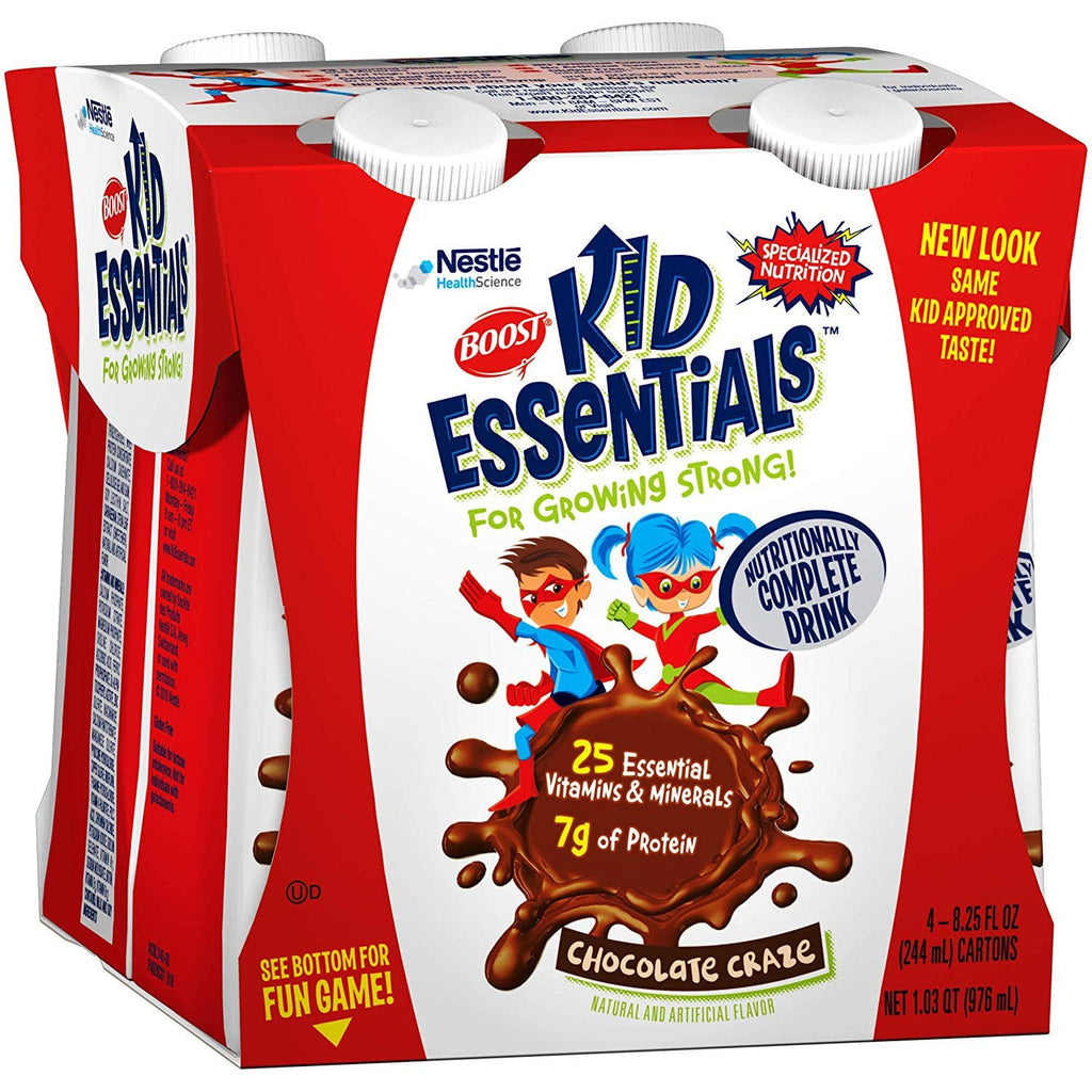 BoostÂ® Kid Essentialsâ„¢ Chocolate Pediatric Oral Supplement, 8.25 oz. Bottle, 16 per Case