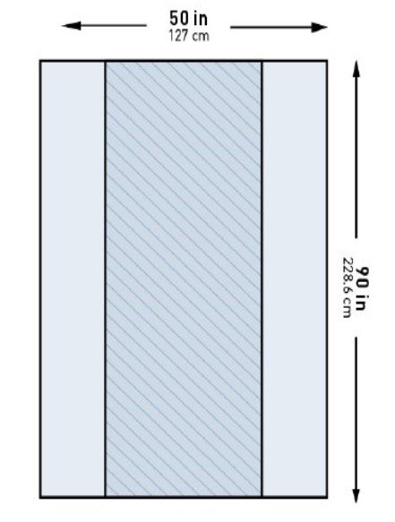 McKesson Table Drape, 50 x 90 Inch
