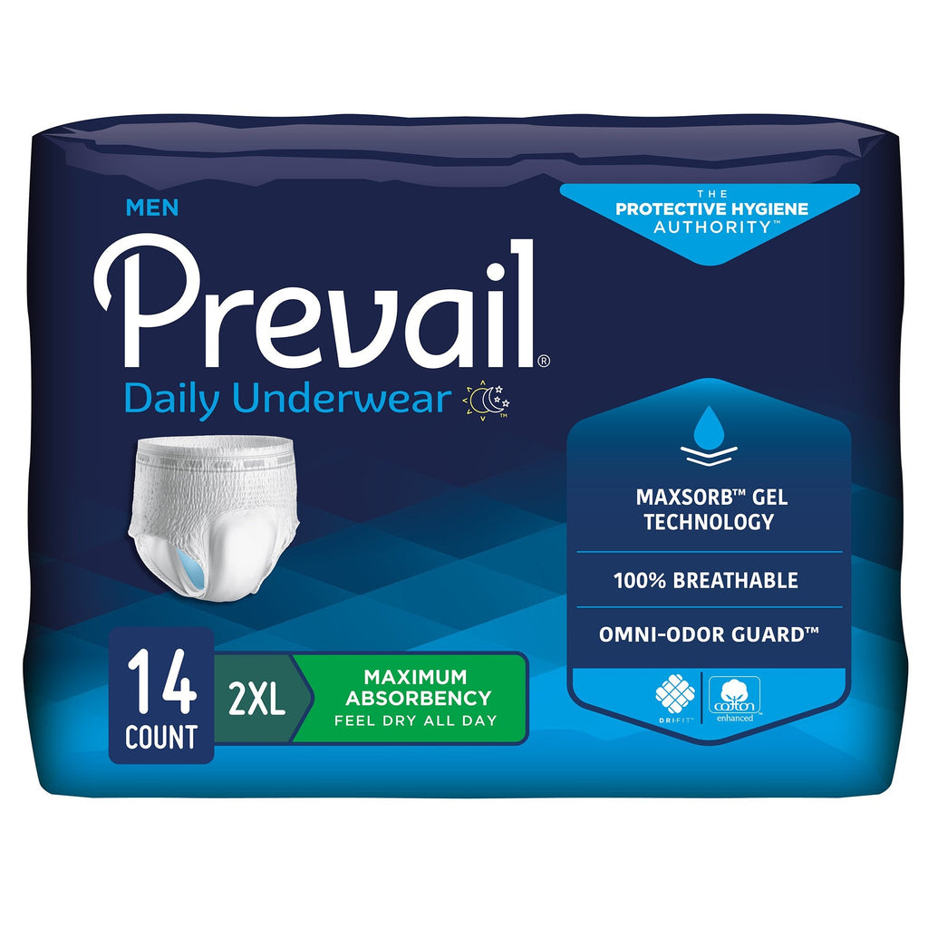 PrevailÂ® Daily Underwear Maximum Absorbent Underwear, Extra Extra Large