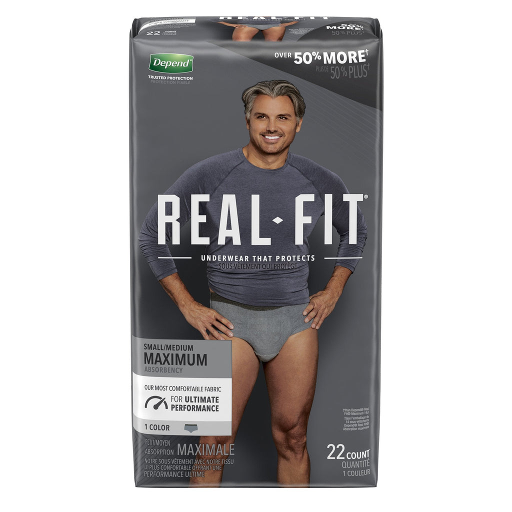 DependÂ® Real FitÂ® Maximum Absorbent Underwear, Small / Medium, 22 per Package
