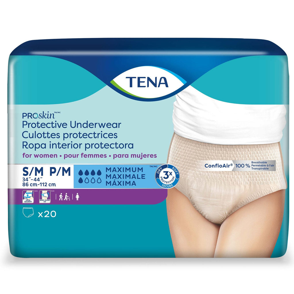 TenaÂ® ProSkinâ„¢ Maximum Absorbent Underwear, Small / Medium