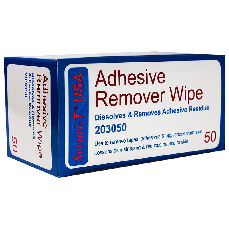 Genairex Securi-T USA Adhesive Remover, 1Â¼ x 3 Inch Wipe