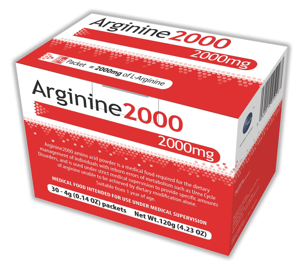 Vitaflo Arginine 2000 Unflavored Amino Acid Oral Supplement, 4 Gram Individual Packet