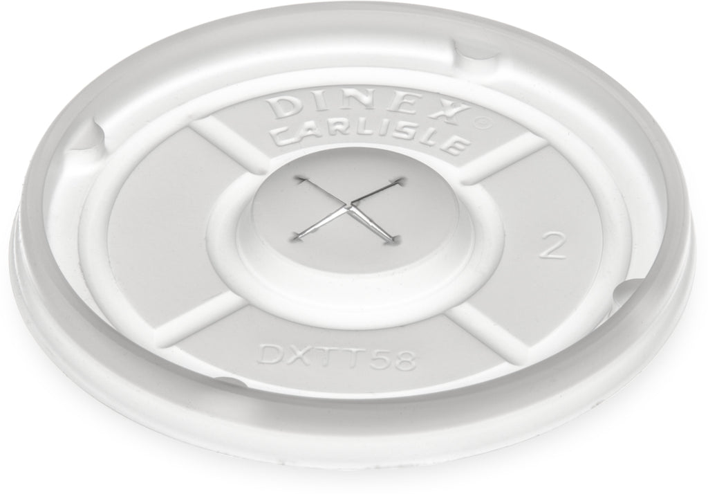 Dinex Disposable Lid with Straw Slot