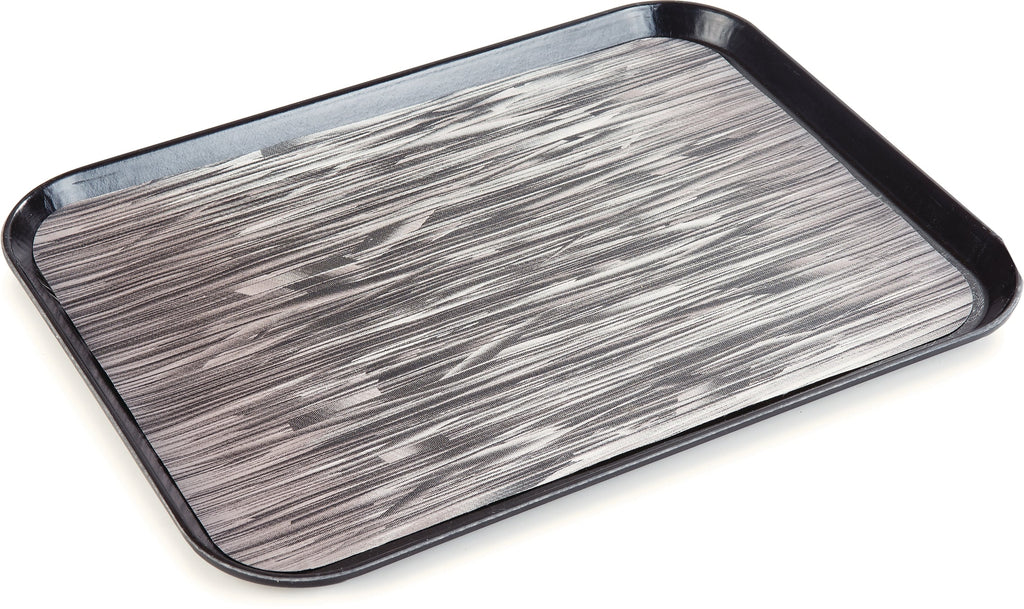 Dinex Black Quarry Rectangular Fiberglass Cafeteria Tray