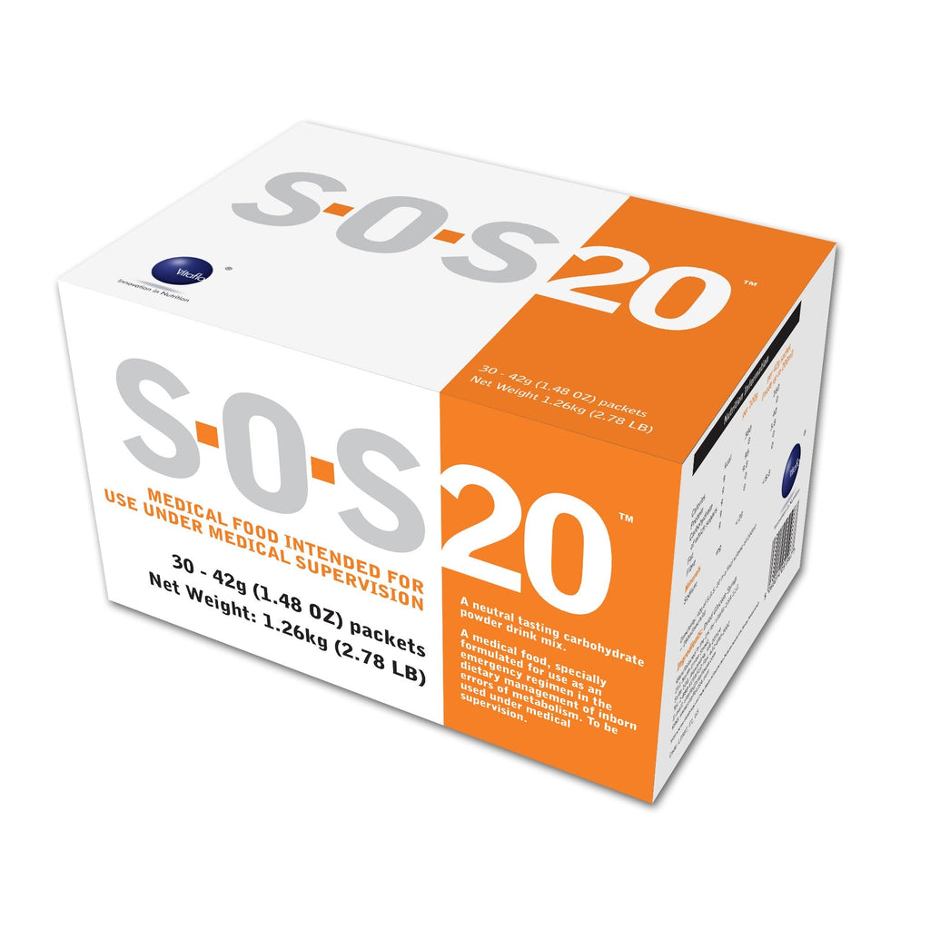 S.O.S. 20 Neutral Flavor Carbohydrate Oral Supplement, 30 Packets per Box
