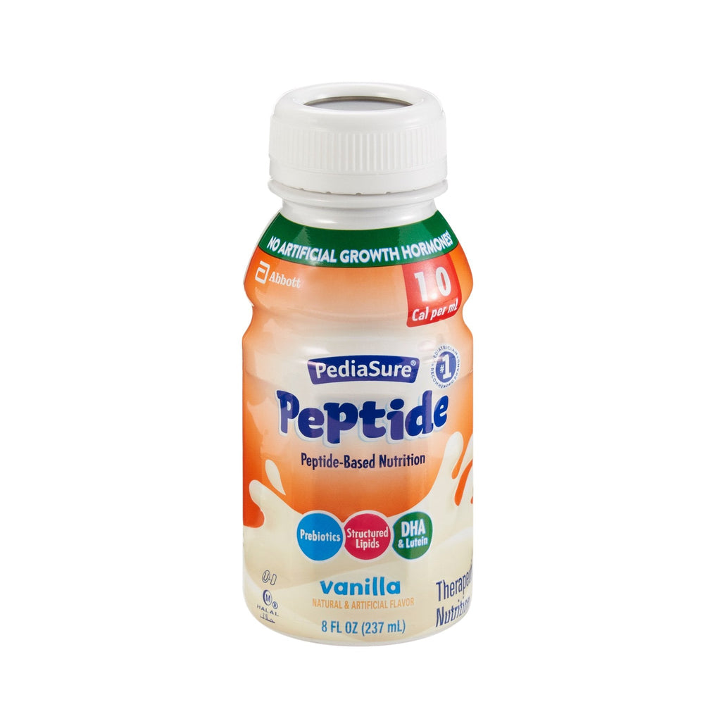 PediaSureÂ® Peptide 1.0 Cal Vanilla Pediatric Oral Supplement / Tube Feeding Formula, 8 oz. Bottle