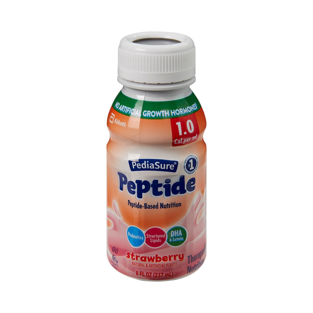 PediaSure Peptide Supplement, Nutritionally Complete, 8-oz Bottle, Strawberry Flavor
