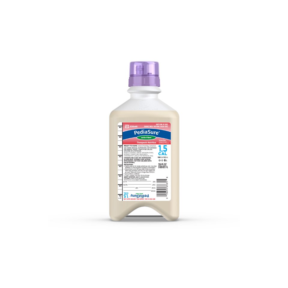 PediaSureÂ® 1.5 Cal with Fiber Vanilla Pediatric Oral Supplement / Tube Feeding Formula, 1 Liter Bottle
