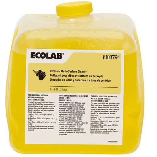 EcolabÂ® Peroxide Multi-Surface Disinfectant Cleaner, 2 Liter Jug