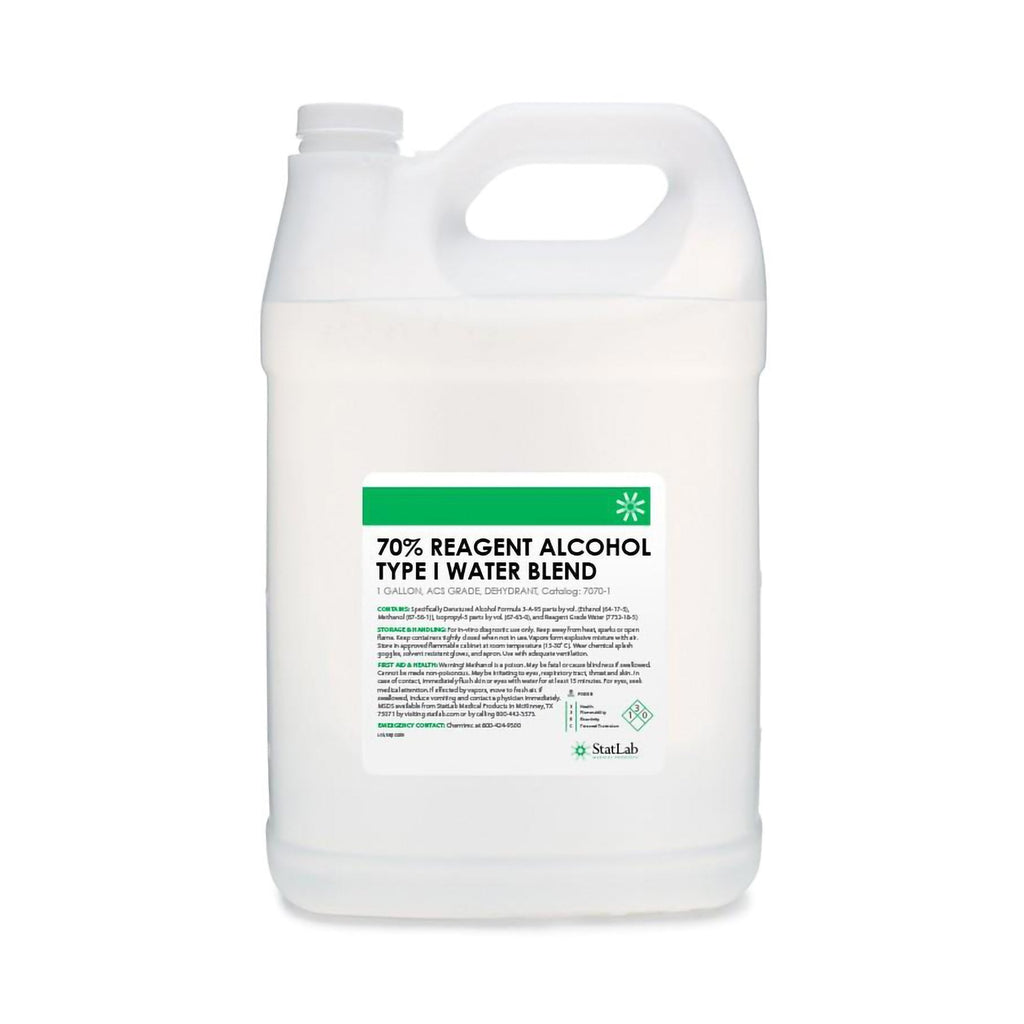 StatLab Medical ACS Grade 70% Reagent Alcohol Chemistry Reagent For Use With Cytology and Standard Lab Applications