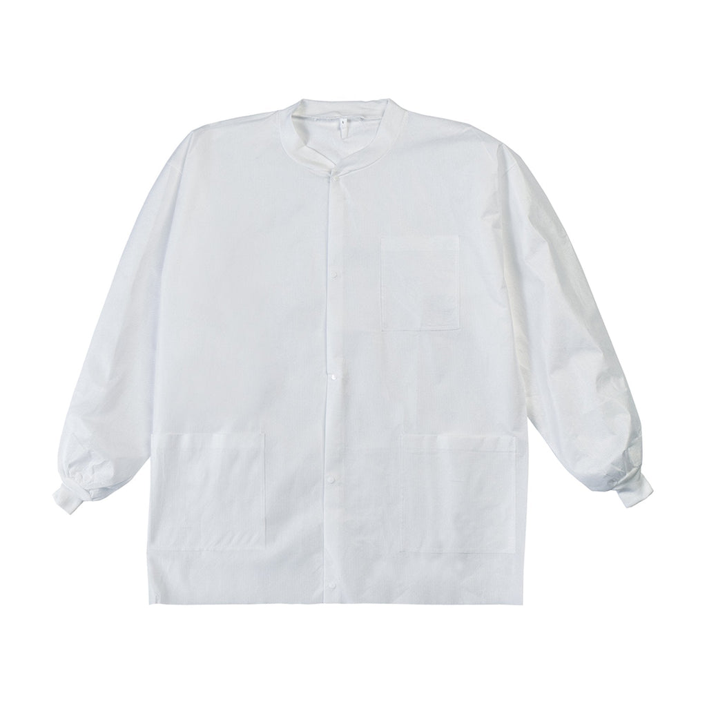 Lab Jacket LabMates® White Small Hip Length Disposable