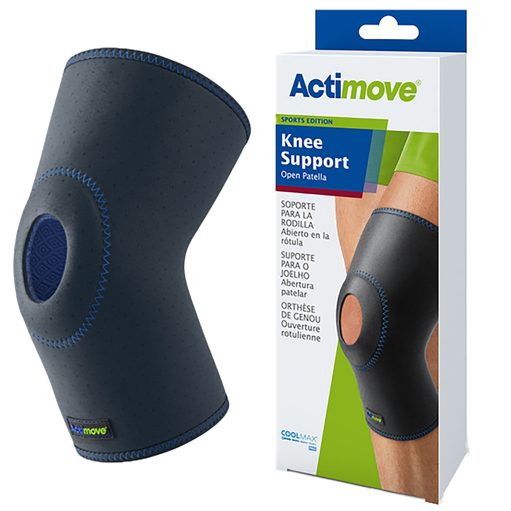 ActimoveÂ¨ Sports Edition Open Patella Knee Support, Navy Blue, Small