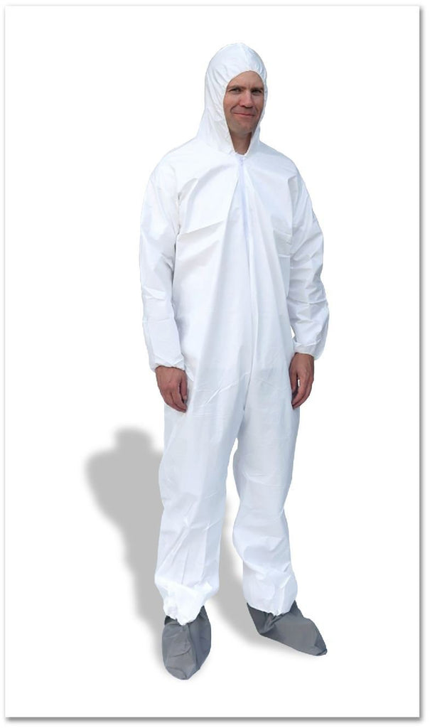 Suntech Cleanroom Coverall with Hood and Boot Covers, Size 5X-Large