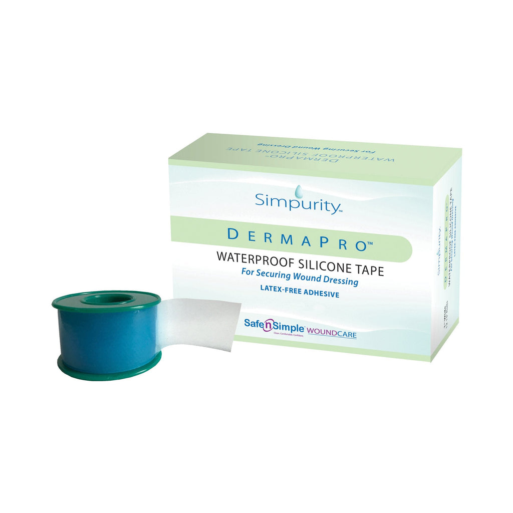 DermaProâ„¢ Silicone Medical Tape, 2 Inch x 15 Foot, Transparent