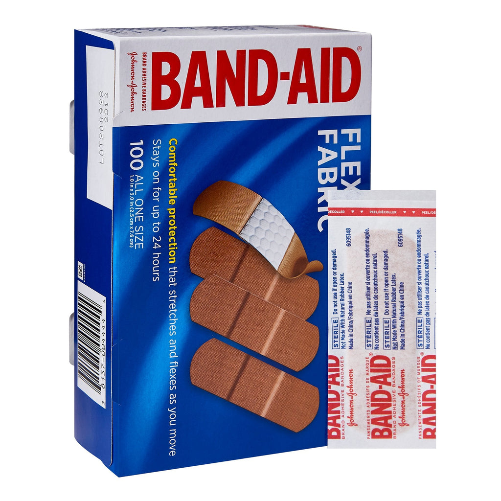 Band-AidÂ® Flexible Fabric Tan Adhesive Strip, 1 x 3 Inch