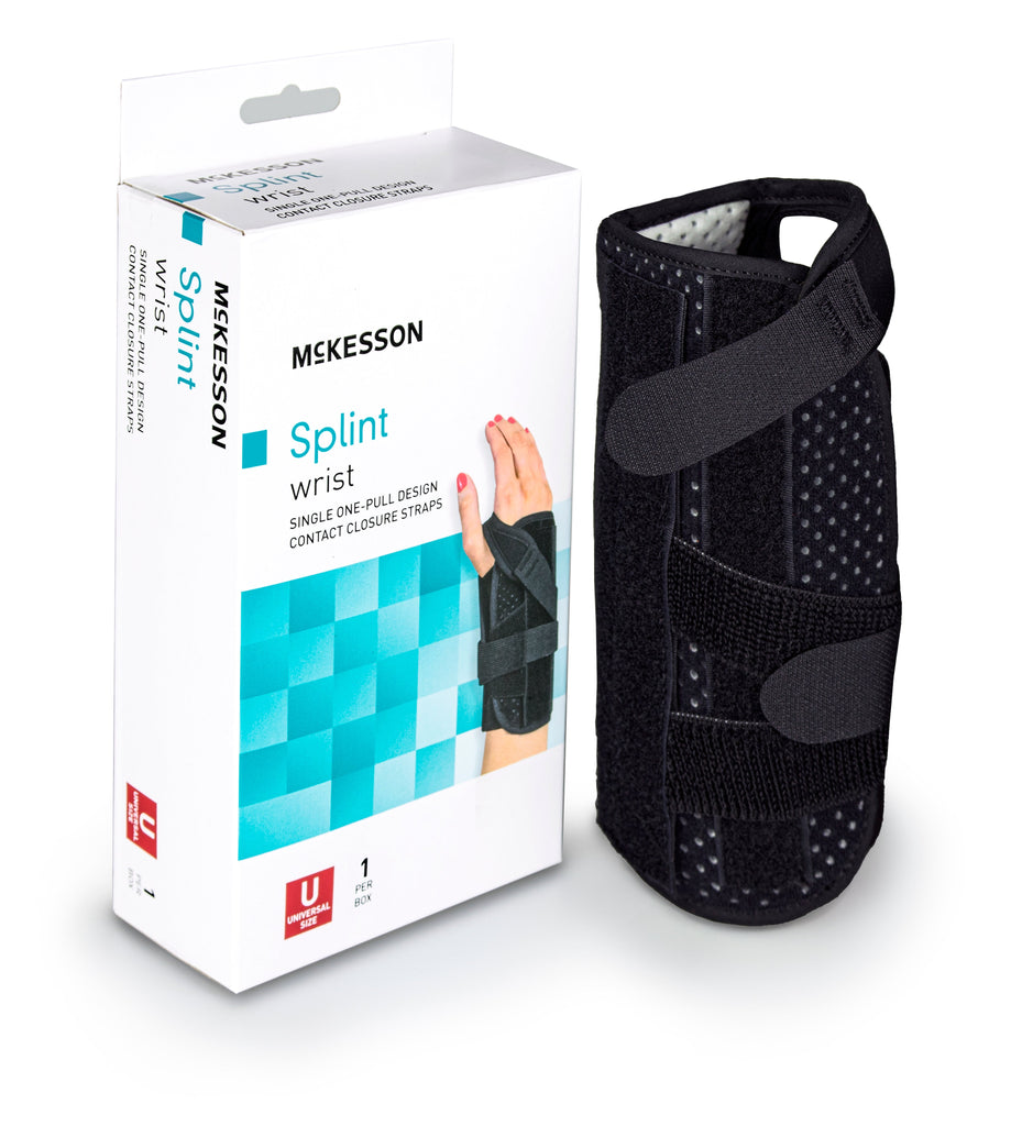 McKesson Left Wrist Splint with Single One-Pull Design, One Size Fits Most