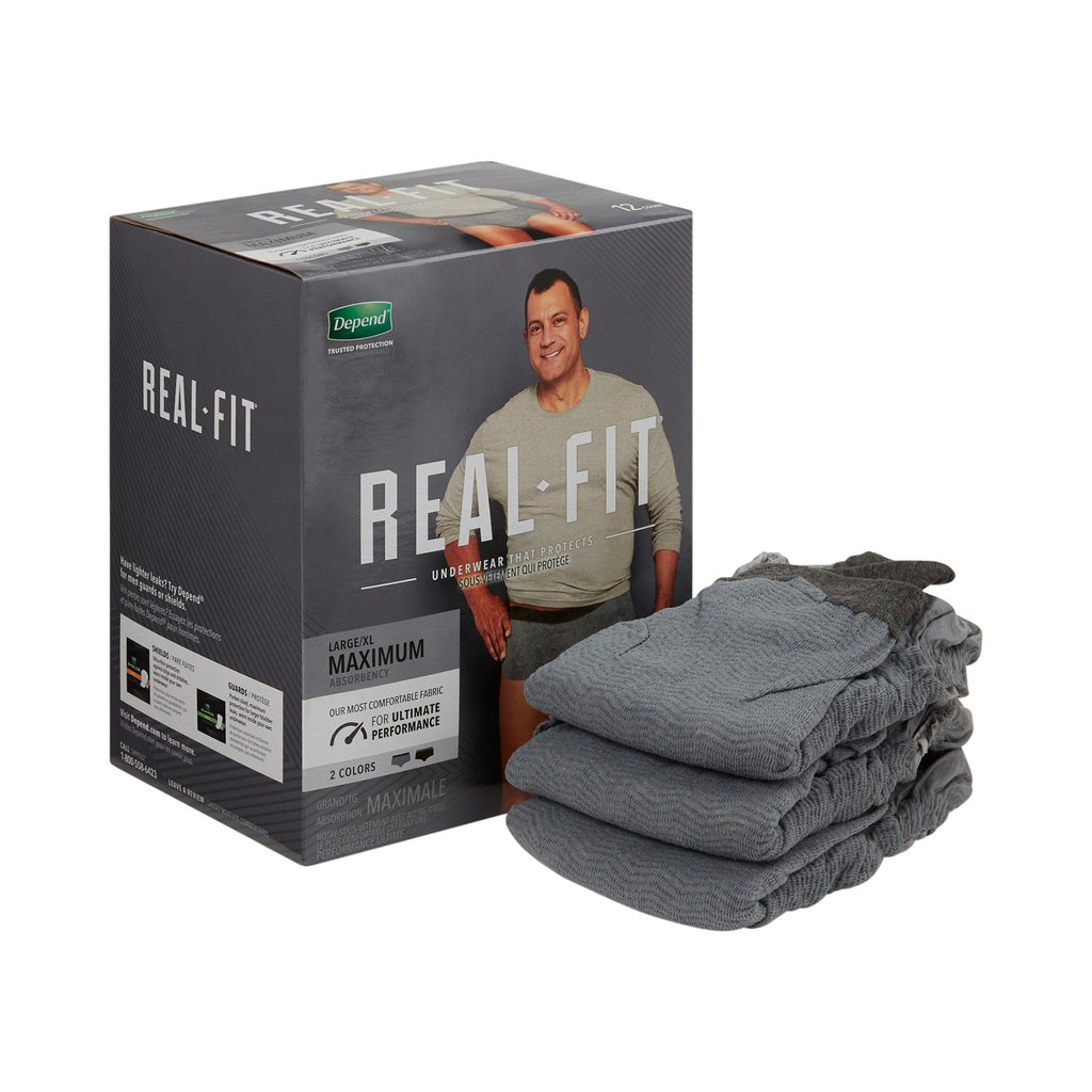 DependÂ® Real FitÂ® Maximum Absorbent Underwear, Large / Extra Large