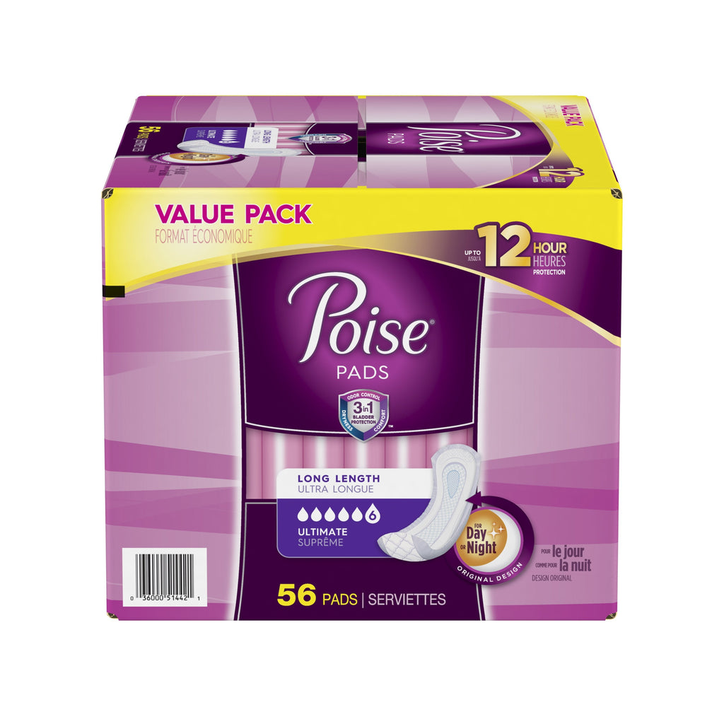 PoiseÂ¨ Ultimate Bladder Control Pad, Long Length