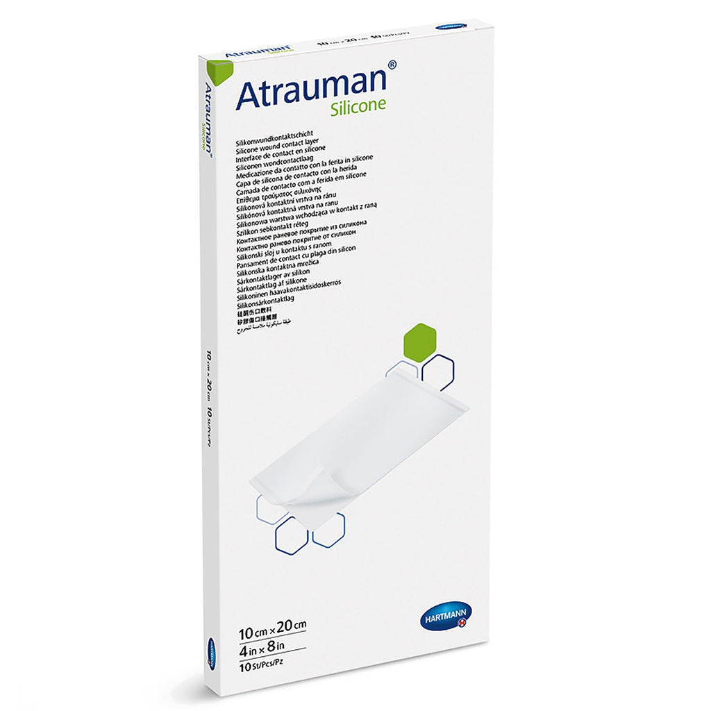 AtraumanÂ¨ Silicone Sterile Wound Contact Layer Dressing, 4 x 8 Inch