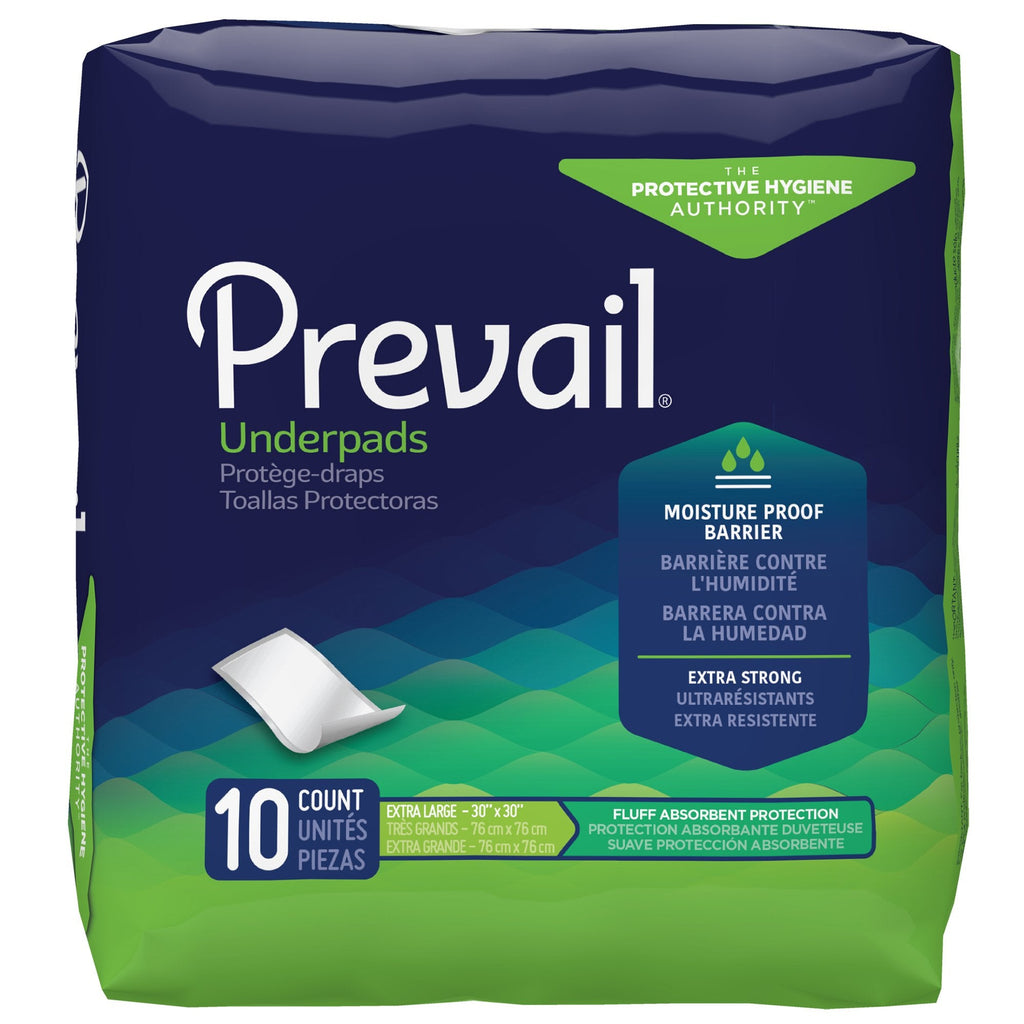 PrevailÂ® Fluff Absorbent Underpad, 30 x 30 Inch