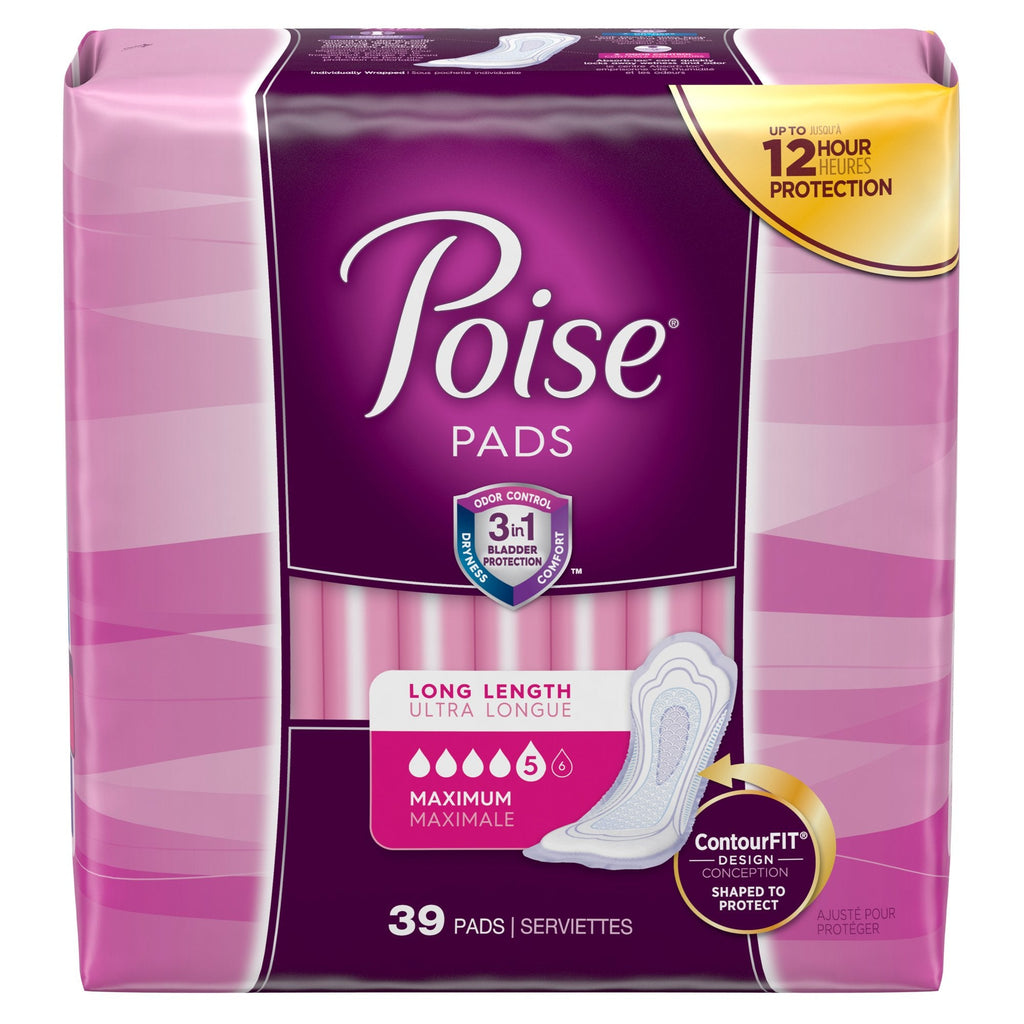 PoiseÂ® Maximum Bladder Control Pad, 14.6 Inch Length