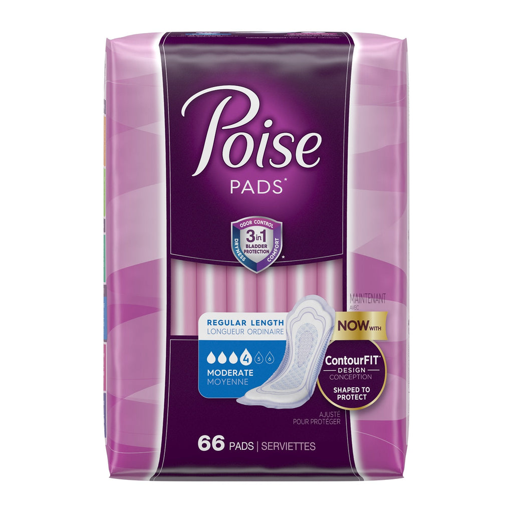 PoiseÂ® Moderate Bladder Control Pad, Regular Length