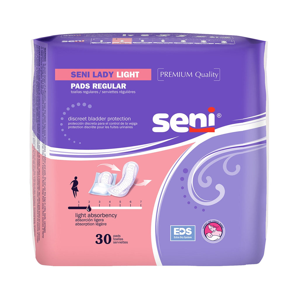 SeniÂ® Lady Light Bladder Control Pad, 8.9-Inch Length