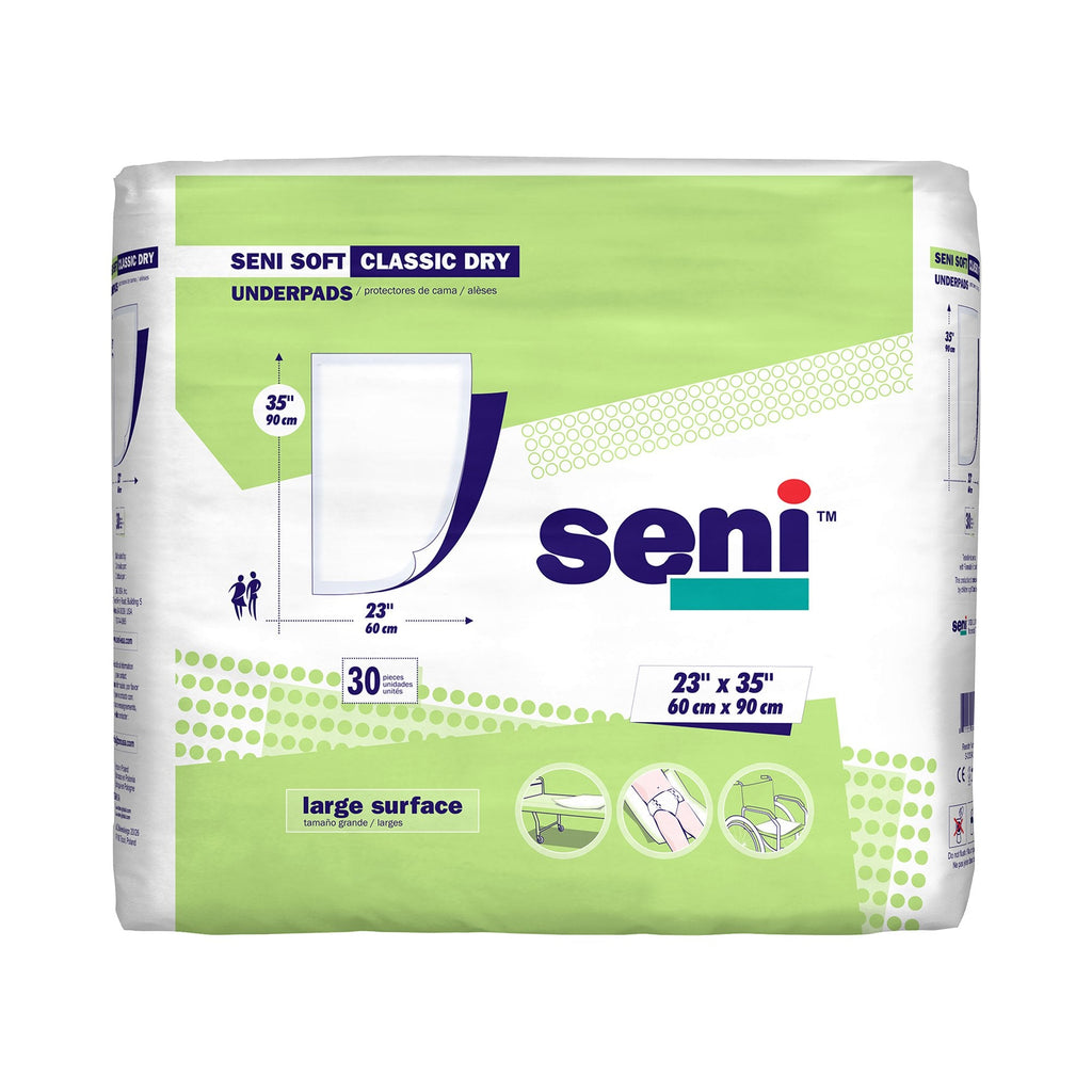 SeniÂ® Soft Classic Dry Underpad, 23 x 35 Inch