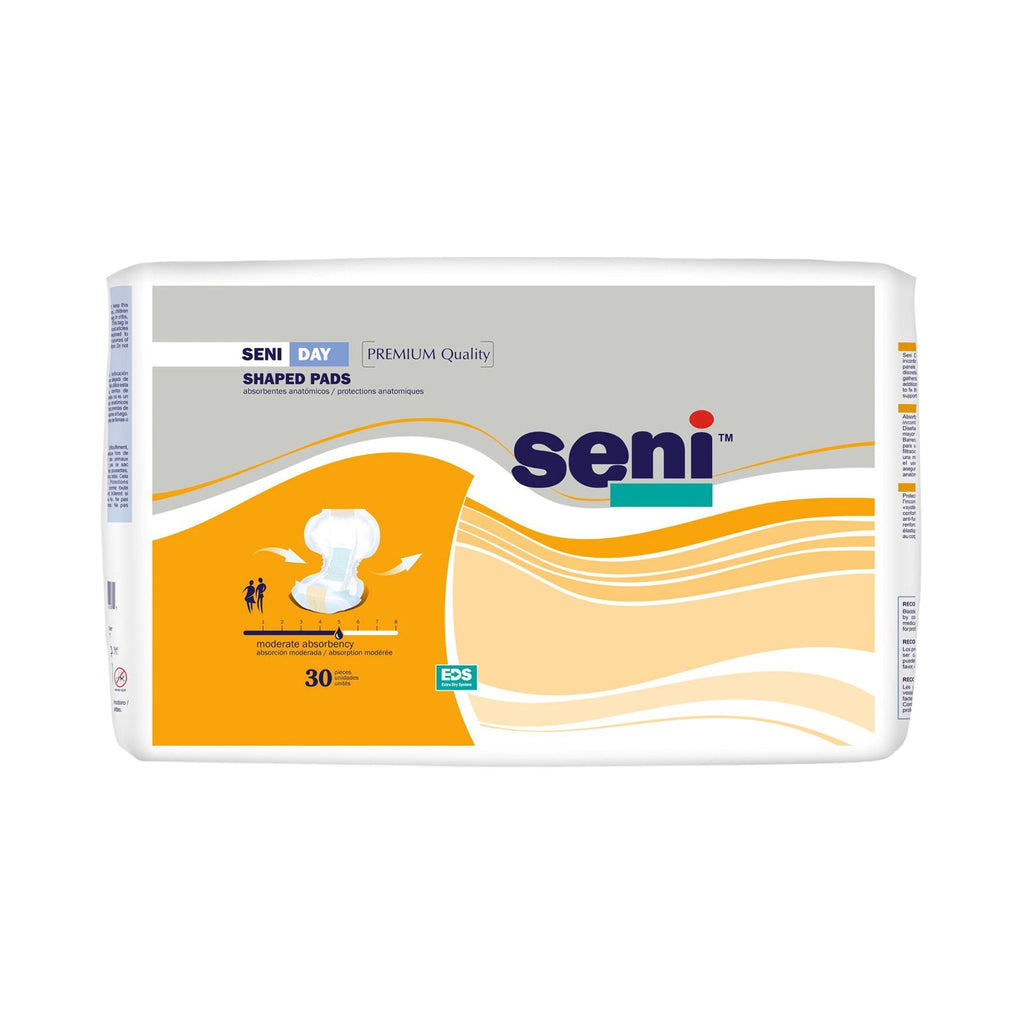 SeniÂ® Shaped Pads Moderate Absorbency Incontinence Liner, 25-Inch Length