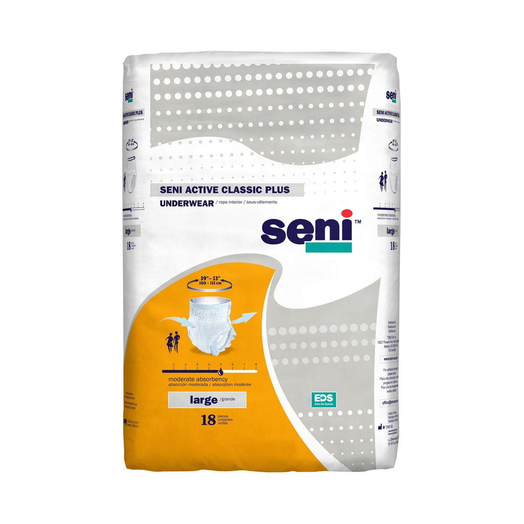 SeniÂ® Active Classic Plus Moderate Absorbent Underwear, Large